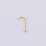 Piercing Chispa Bola 0.15g / 1/2 in Oro Amarillo 18K