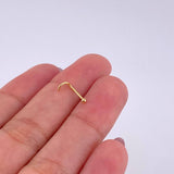 Piercing Chispa Bola 0.15g / 1/2 in Oro Amarillo 18K