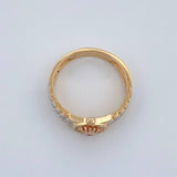 Anillo Corona 3.95gr / T6 1/2 / Tres Oros 18K %