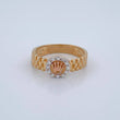 Anillo Corona 3.5gr / T7 1/4 / Tres Oros 18K %
