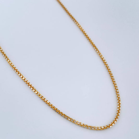 Venetian Chain 6.4g / 23 1/2 in / 1mm Two-tone Yellow White Gold +3 18K %
