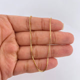 Cadena Veneciana 6.4gr / 23 1/2 in / 1mm Dos Oros  Amarillo Blanco +3 18K %