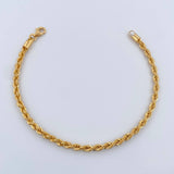 Rope Bracelet 2.7gr / 7 in / 3.01mm Yellow Gold +3 18K $