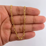 Cadena Figaro 6.5gr / 23 3/4 in / 2.93mm Oro Amarillo +1 18K $