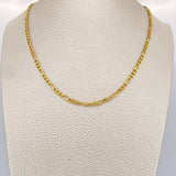 Cadena Figaro 6.5gr / 23 3/4 in / 2.93mm Oro Amarillo +1 18K $