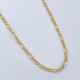 Cadena Figaro 6.5gr / 23 3/4 in / 2.93mm Oro Amarillo +1 18K $