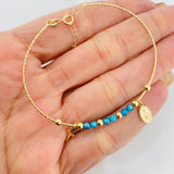 Pulso Aro Virgen Milagrosa 3.35g / 6 3/4 in / 1mm Oro Amarillo 18K