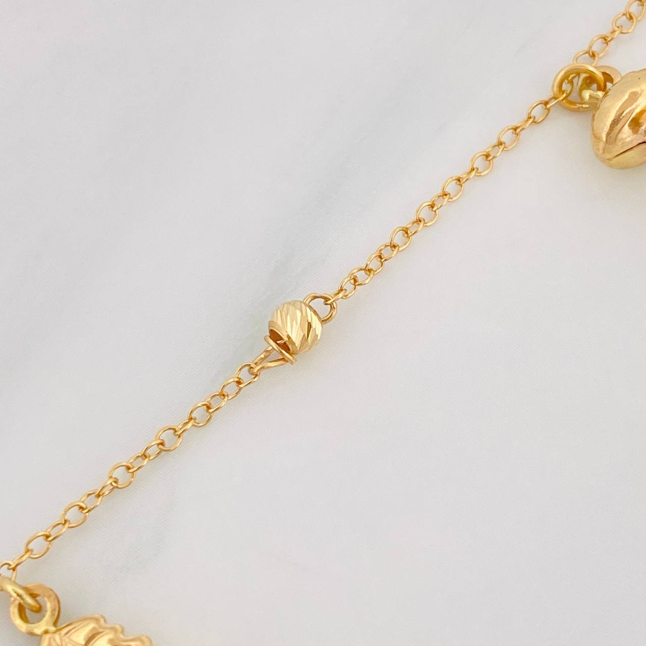 Tobillera Aro Seguido 3.55g / 10 in / 0.9mm Oro Amarillo 18K