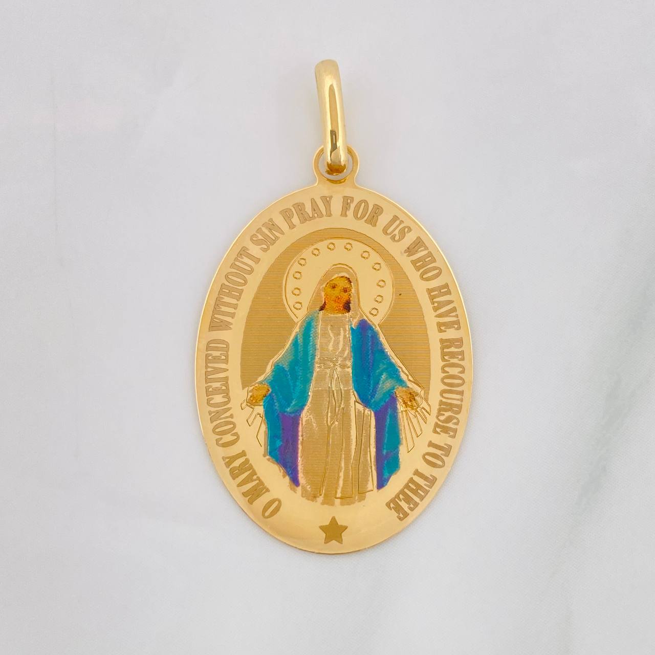 Dije Virgen Milagrosa 2g / 1 1/2 in Oro Amarillo 18K