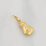 Dije Bolsa de Dinero 0.35g / 1/2 in Oro Amarillo 18K