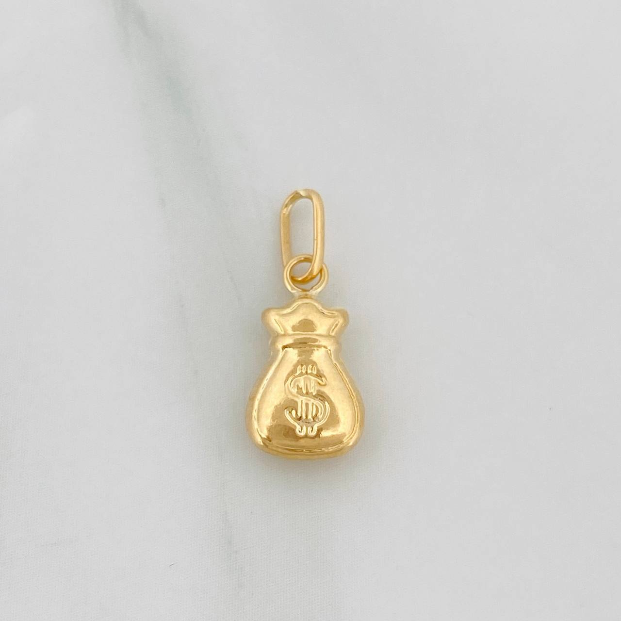 Dije Bolsa de Dinero 0.35g / 1/2 in Oro Amarillo 18K