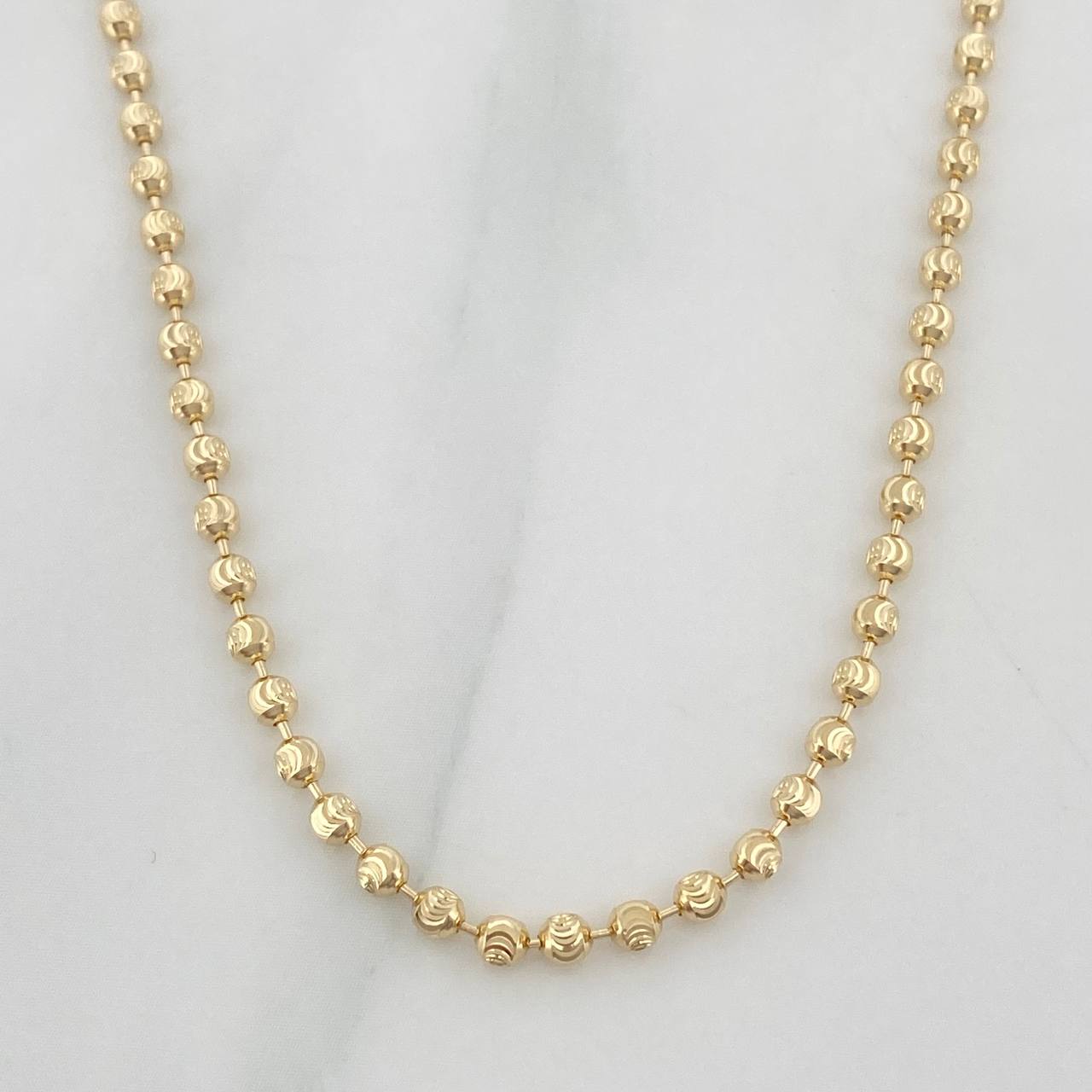 Cadena Militar Media Luna 9.45g / 20 in / 2.4mm Oro Amarillo 18K