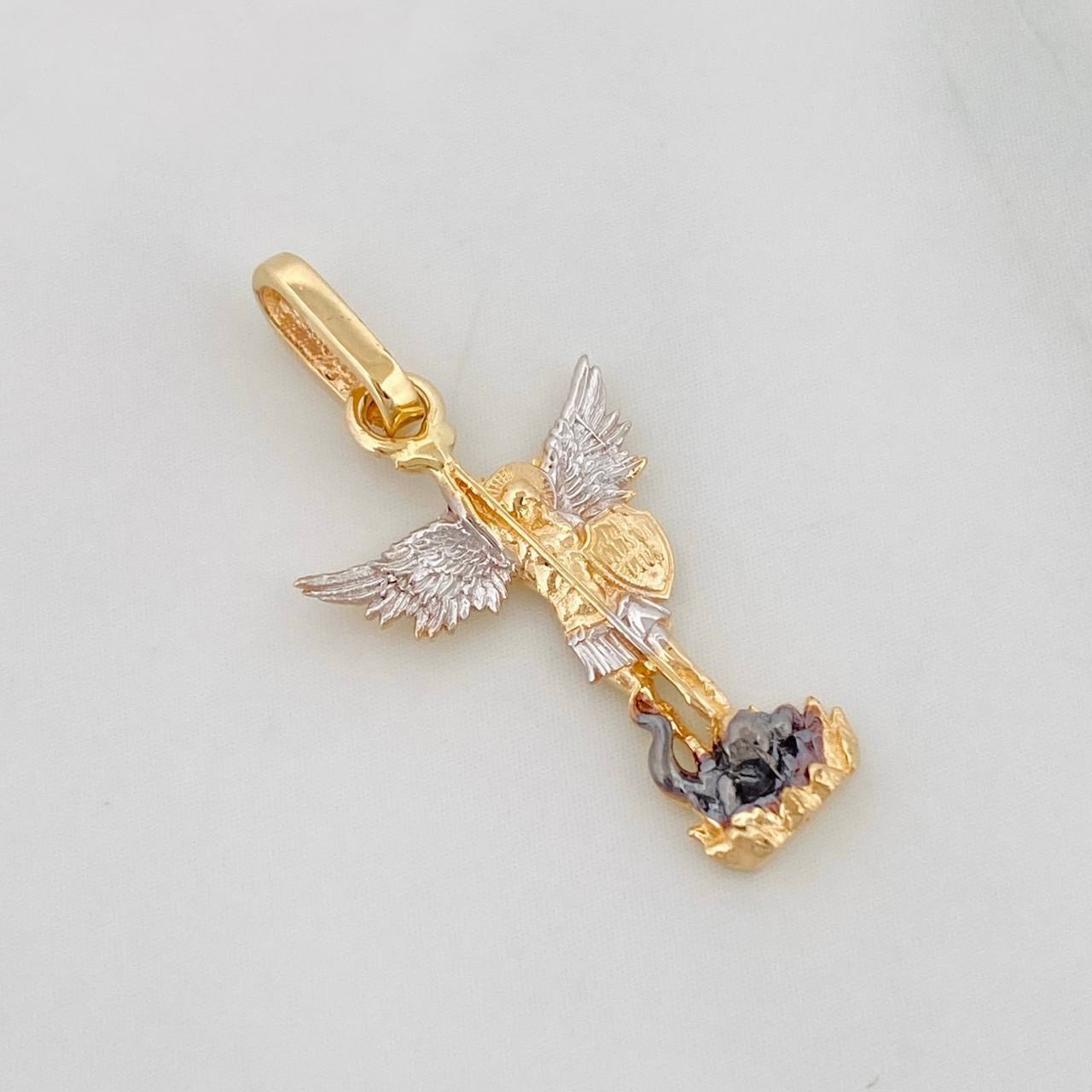 Dije San Miguel Arcángel 1.2g / 1 in Tres Oros 18K
