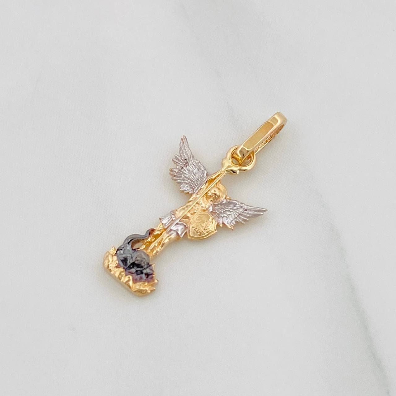 Dije San Miguel Arcángel 1.2g / 1 in Tres Oros 18K