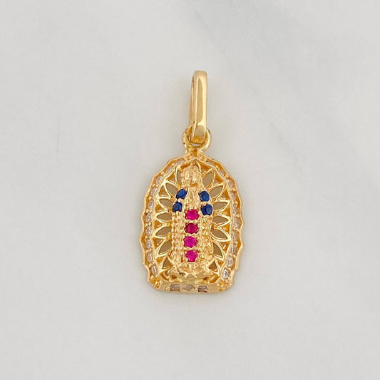Pendant Virgin of Guadalupe 1.35g / 3/4 in Yellow Gold 18K