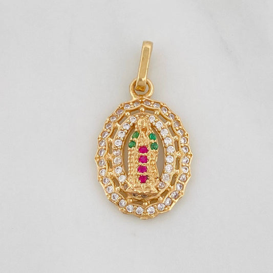 Pendant Virgin of Guadalupe 1.7g / 3/4 in Yellow Gold 18K
