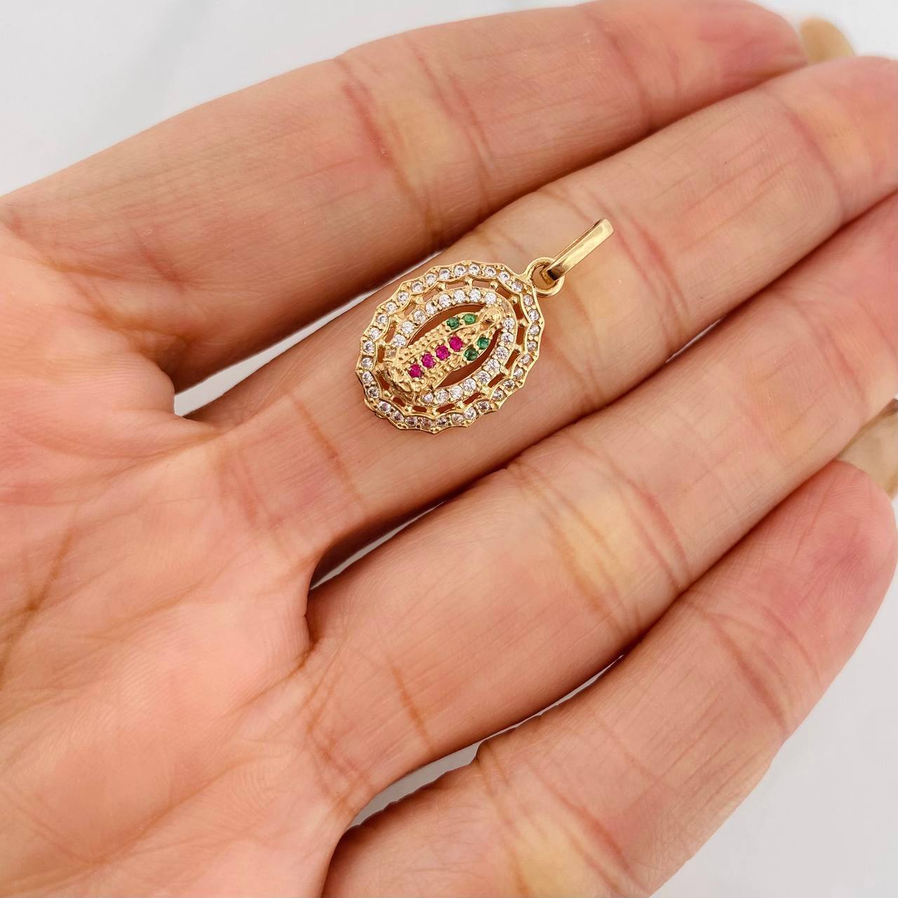 Dije Virgen de Guadalupe 1.7g / 3/4 in Oro Amarillo 18K