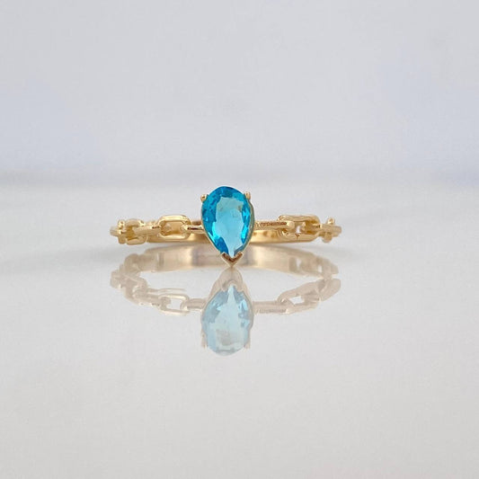 Halo Drop Ring 1.65g / Size 5 3/4 Yellow Gold 18K