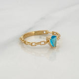 Anillo Halo Gota 1.65g / T5 3/4 Oro Amarillo 18K