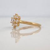 Anillo Flor Tupida 1.85g / T6 Oro Amarillo 18K