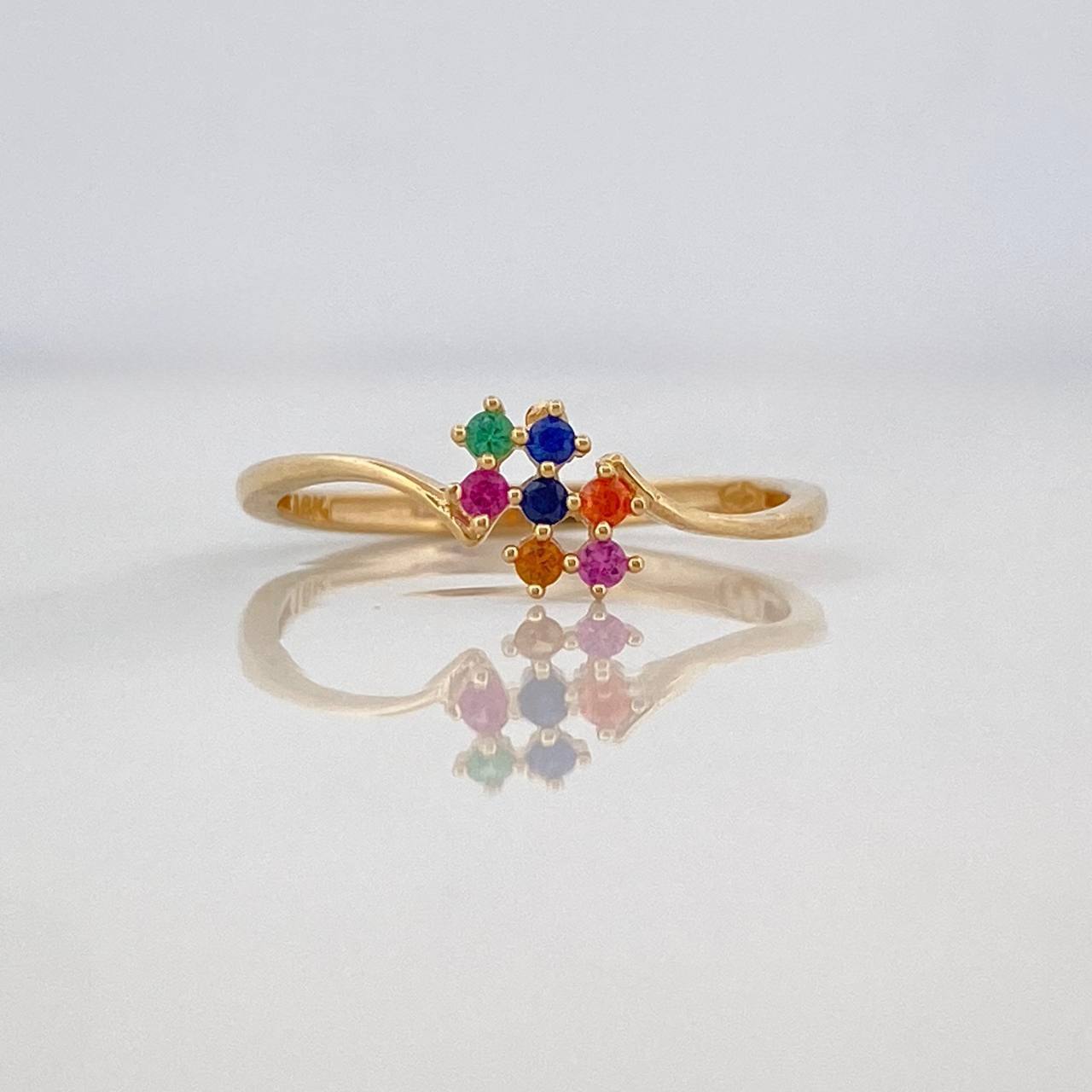 Anillo Puntos 1.2g / T6 Oro Amarillo 18K