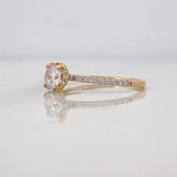 Solitaire Churumbela Ring 1.9g / T6 1/4 Two Yellow White Gold 18K