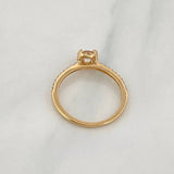 Solitaire Churumbela Ring 1.9g / T6 1/4 Two Yellow White Gold 18K