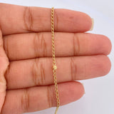 Tobillera Espiga Angel 2.25gr / 10 in / 3mm Oro Amarillo 18K %