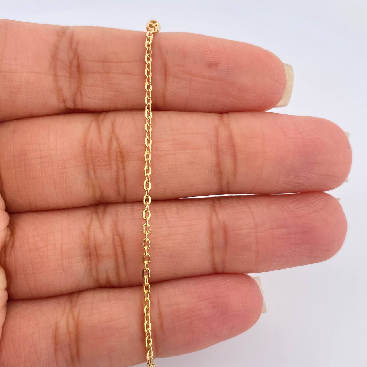 Pulso Silueta Corazón Diamantado 1.5gr / 7 1/2 in / 3mm Oro Amarillo 18K %
