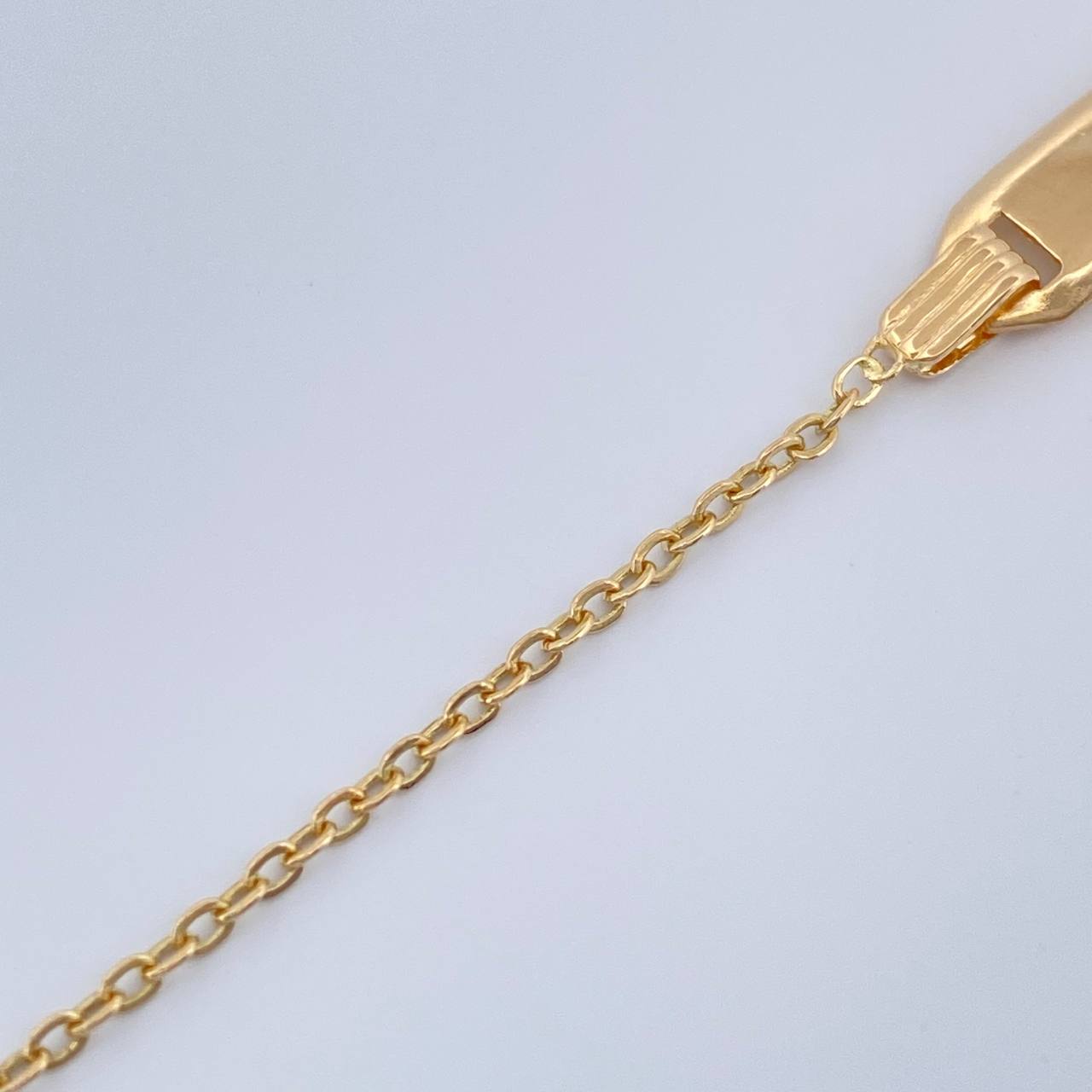 Pulso Bebé Placa Aro Seguido Corazón 1.7gr / 6 1/2 in / 1.33mm Oro Amarillo 18K %