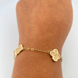 Pulso Trebol Cajon 4.1gr / 7 1/2 in / 1.72mm Oro Amarillo 18K %