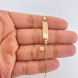 Pulso Bebé Placa Aro Seguido Corazón 1.7gr / 6 1/2 in / 1.37mm Oro Amarillo 18K %