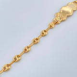 Pulso Bebé GC Placa Nube 1.85gr / 6 in / 3.36mm Oro Amarillo 18K %