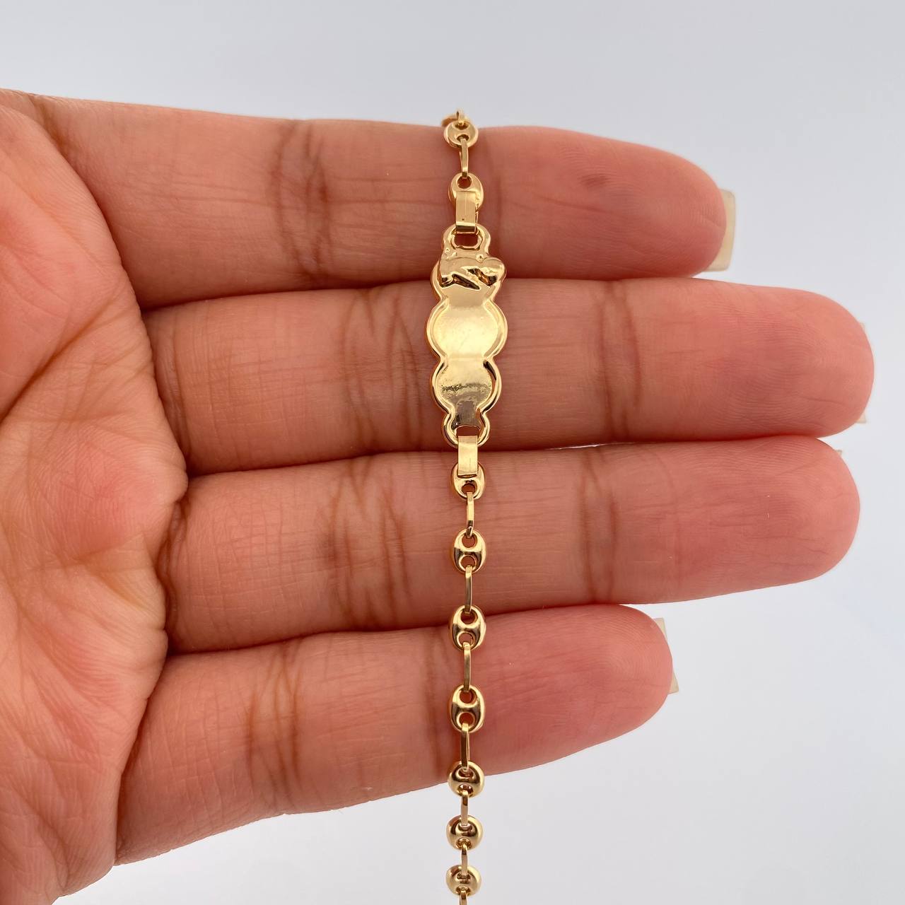 Pulso Bebé GC Placa Nube 1.85gr / 6 in / 3.36mm Oro Amarillo 18K %