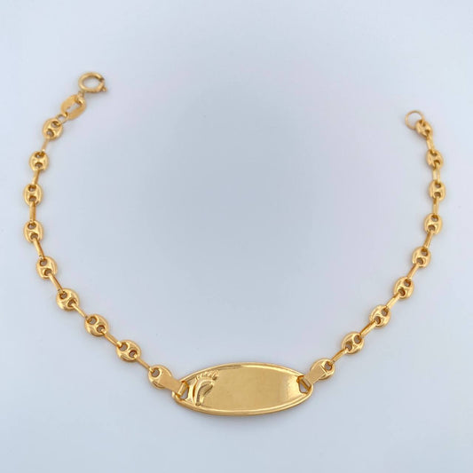 Pulso Bebé GC Placa Octagonal 1.9gr / 6 in / 3.3mm Oro Amarillo 18K %