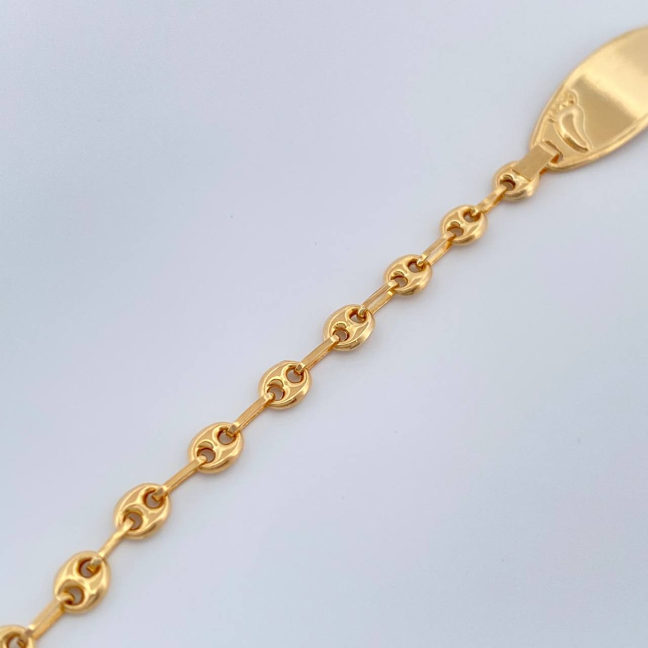 Pulso Bebé GC Placa Octagonal 1.9gr / 6 in / 3.3mm Oro Amarillo 18K %