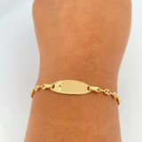 Pulso Bebé GC Placa Octagonal 1.9gr / 6 in / 3.3mm Oro Amarillo 18K %