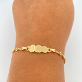 Pulso Bebé GC Placa Nube 1.85gr / 6 in / 3.34mm Oro Amarillo 18K %