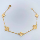 Pulso Trebol Cajon 3gr / 7 1/4 in / 1.47mm Oro Amarillo 18K %