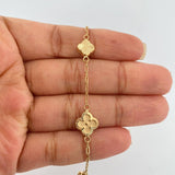 Pulso Trebol Cajon 3.15gr / 7 1/2 in / 1.55mm Oro Amarillo 18K %