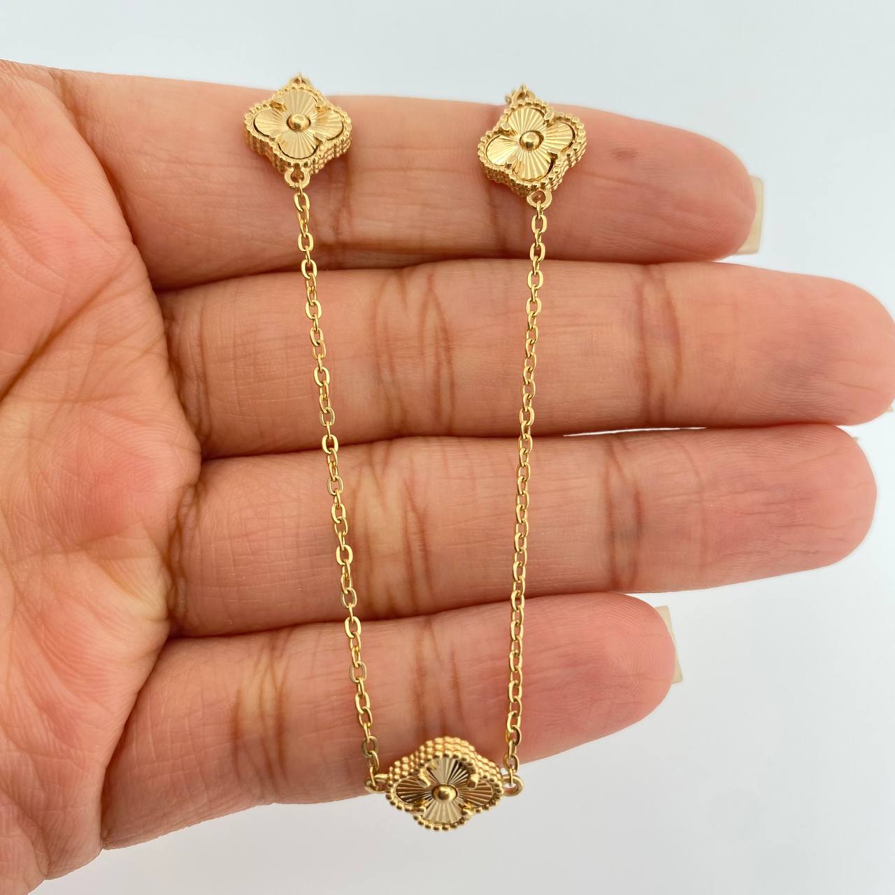 Cadena Trebol Aro Seguido 8.2gr / 20 1/4 in / 1.42mm Oro Amarillo 18K %