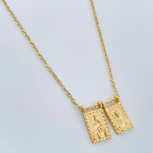 Cadena Aro Seguido Escapulario 4.1gr / 18 1/4 in / 1.36mm Oro Amarillo 18K %