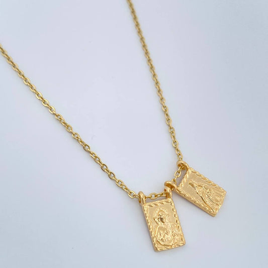 Cadena Aro Seguido Escapulario 3.9gr / 18 1/4 in / 1.3mm Oro Amarillo 18K %