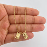 Cadena Aro Seguido Escapulario 3.9gr / 18 1/4 in / 1.3mm Oro Amarillo 18K %