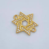 Herraje Estrella De David 1.1gr / 1/2 in / Oro Amarillo 18K %
