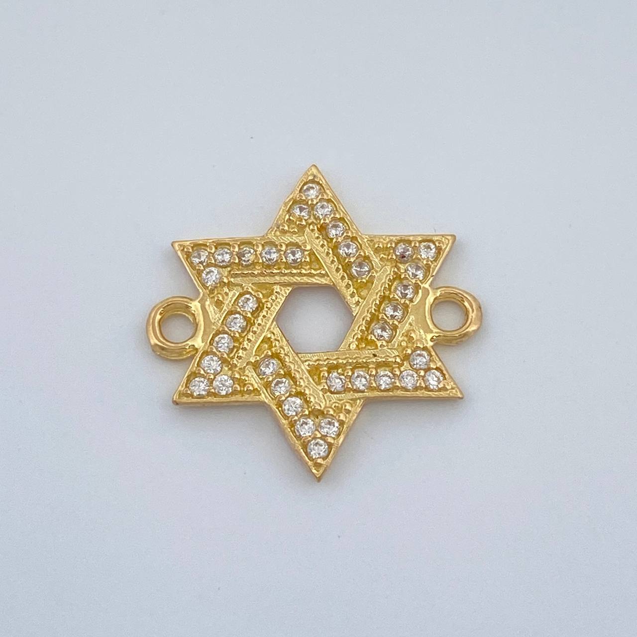 Herraje Estrella De David 1.1gr / 1/2 in / Oro Amarillo 18K %