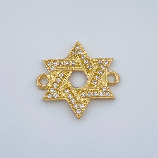Herraje Estrella De David 1.1gr / 1/2 in / Oro Amarillo 18K %