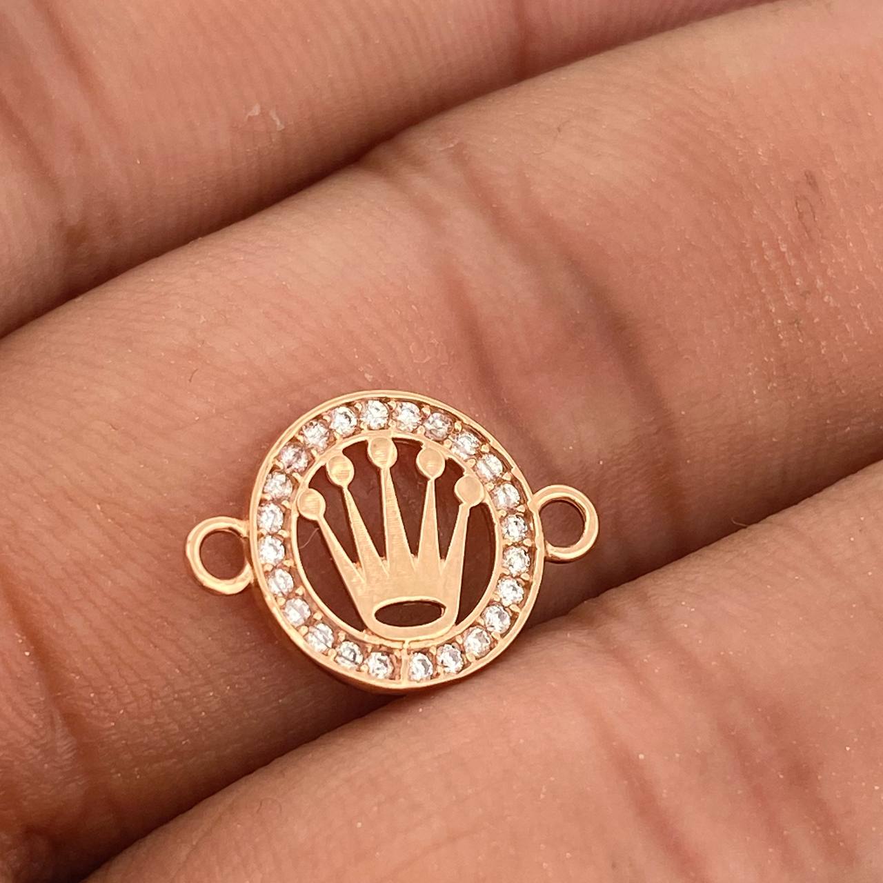 Herraje Corona 0.8gr / 3/4 in / Oro Rosa 18K %