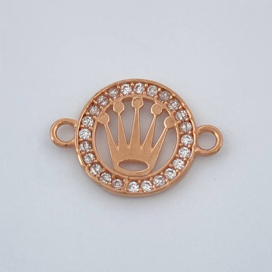 Herraje Corona 0.8gr / 3/4 in / Oro Rosa 18K %