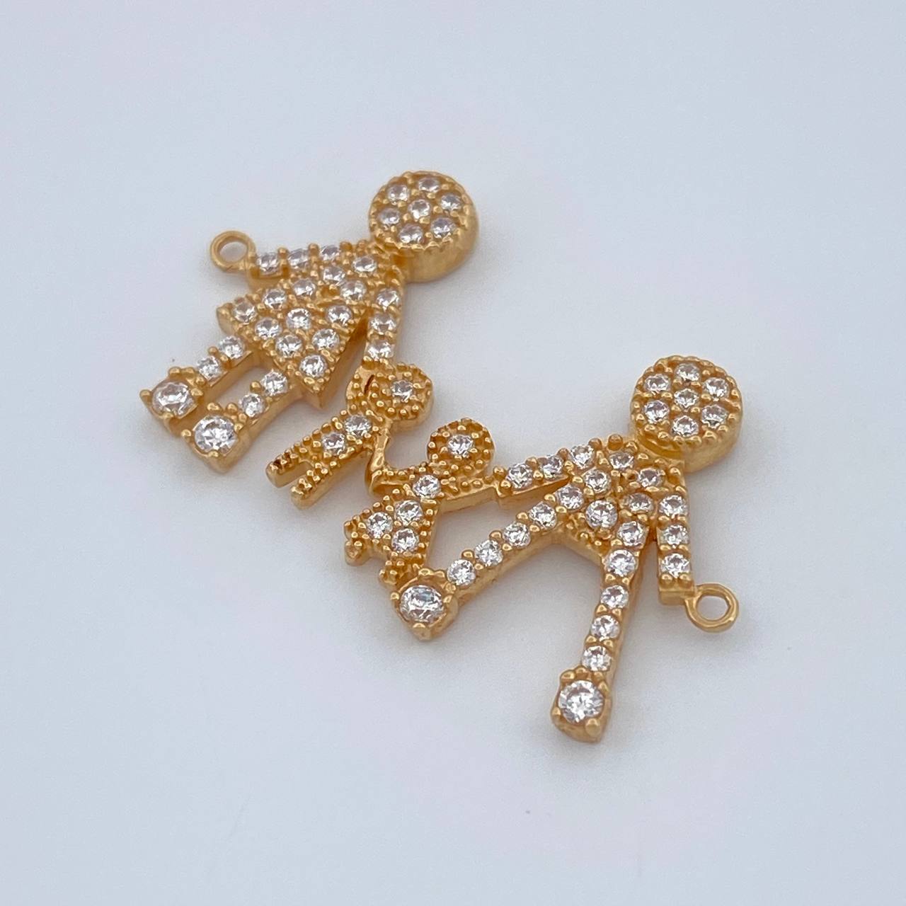 Herraje Silueta Familia 1.9gr / 1 in / Oro Amarillo 18K %